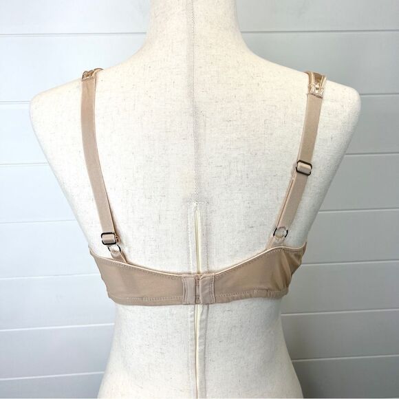 Natori Reflex Full Fit Memory Foam bra cafe Beige Cushioned Straps Like New 36D - Picture 2 of 3